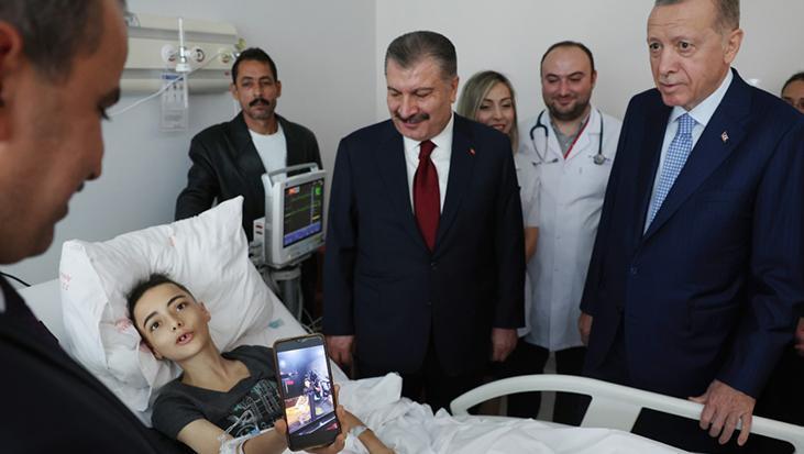 Cumhurbaşkanı Erdoğan'dan Gazzeli hastalara ziyaret
