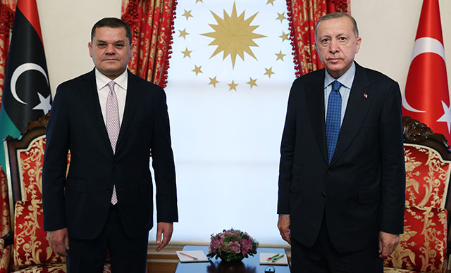 Cumhurbaşkanı Erdoğan Libya Millî Birlik Hükûmeti Başbakanı'nı kabul etti