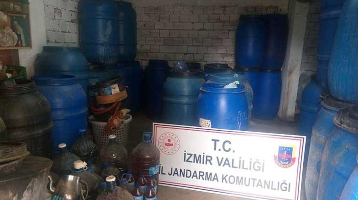 İzmir'de 6 bin 672 litre sahte içki ele geçirildi