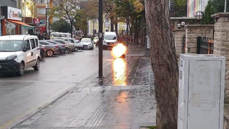 Samsun'da, okulun önündeki şüpheli çanta fünye ile patlatıldı