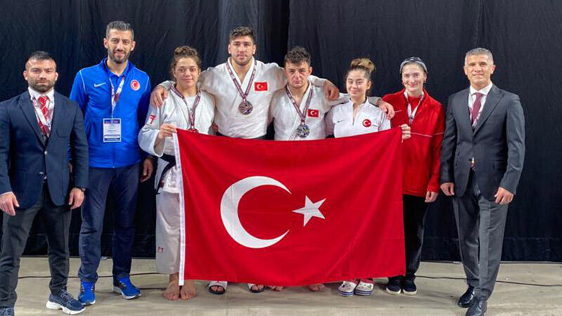 Avrupa Açık Judo Turnuvası'nda bir gümüş, 2 bronz madalya