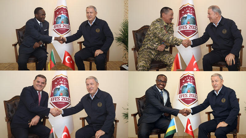 Bakan Akar Libya, Kamerun, Kırgızistan ve Ruandalı mevkidaşlarıyla görüştü
