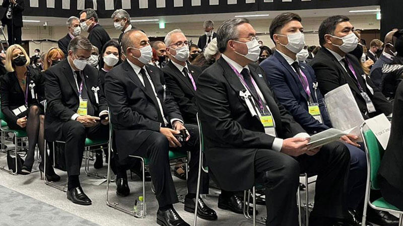 Çavuşoğlu, Japonya’nın eski Başbakanı Şinzo Abe’nin cenaze törenine katıldı