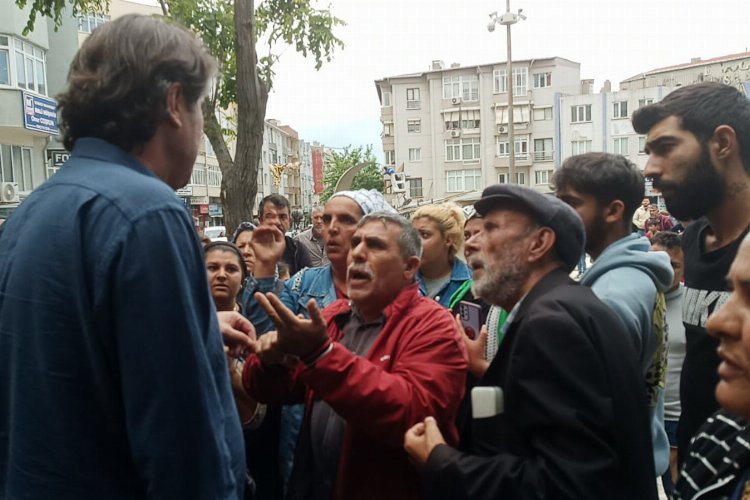 Edirne Keşan'da vatandaşlardan Emniyet önünde protesto