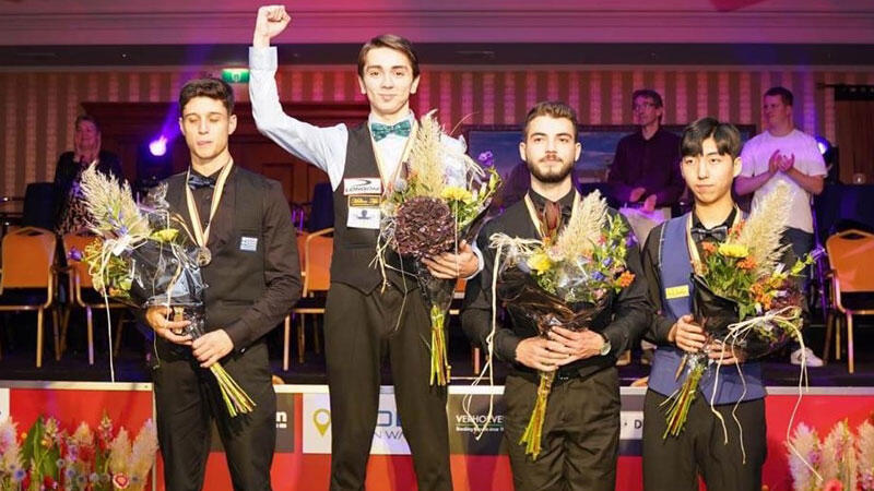 Genç bilardocu Burak Haşhaş, Türkiye ve Avrupa'nın ardından dünya şampiyonu oldu