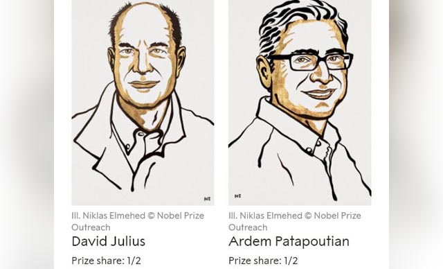 Nobel Fizyoloji veya Tıp Ödülü, David Julius ile Ardem Patapoutian’a verildi