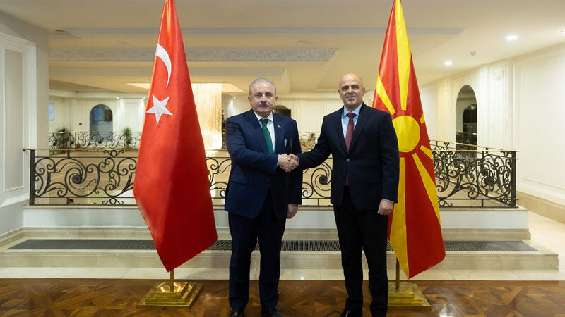 TBMM Başkanı Şentop, Kuzey Makedonya Başbakanı Kovacevski ile görüştü